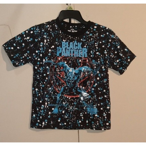 NWT MARVEL BLACK PANTHER TSHIRT SZ XS 6/7 BOYS - Picture 1 of 3